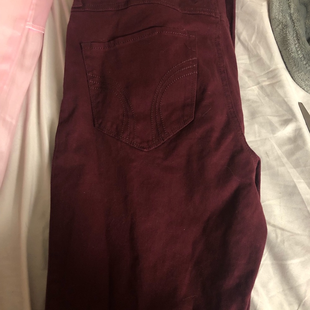 Maroon Hollister Jeans